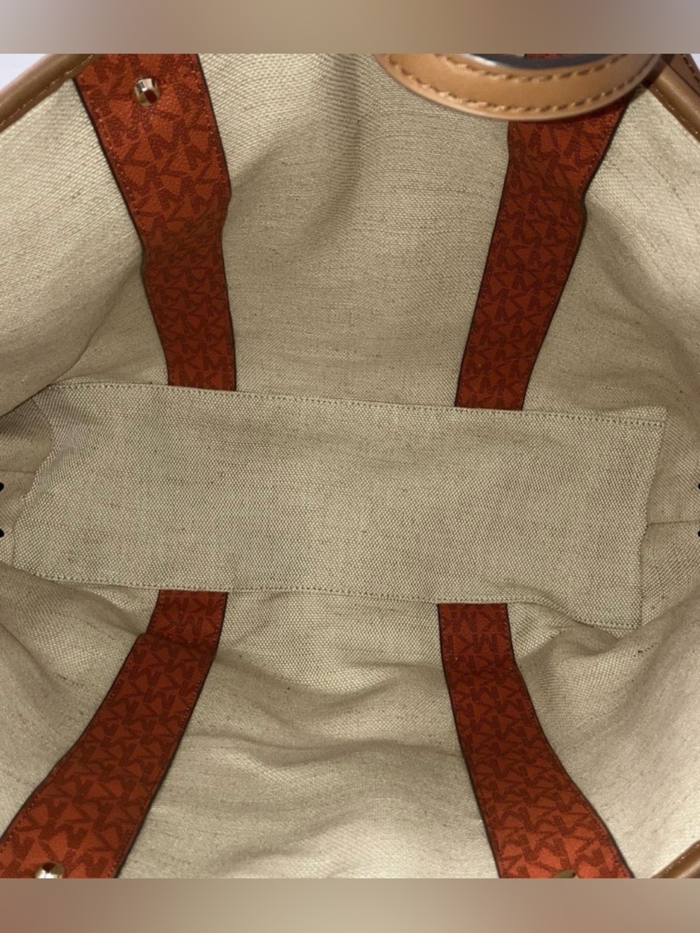 Michael Kors Eva Large Tote - Deep Orange NWT - Picture 5 of 7